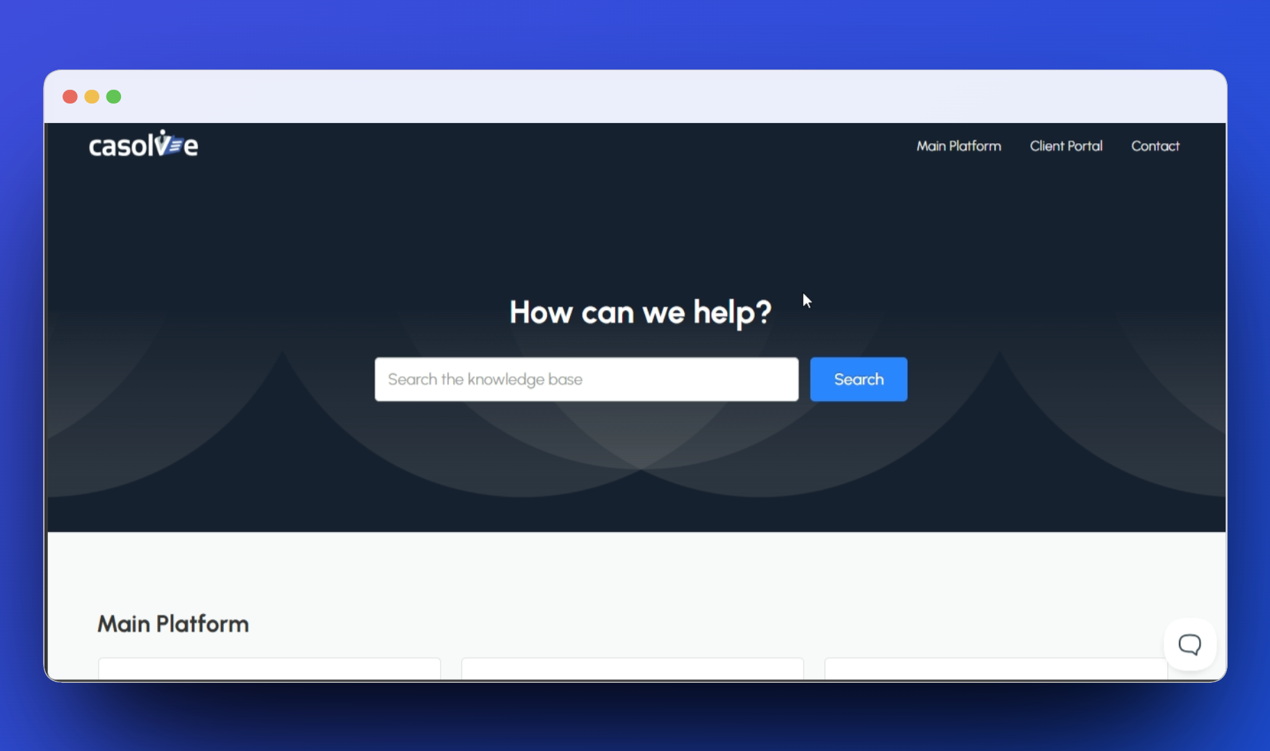 Casolve documentation screenshot