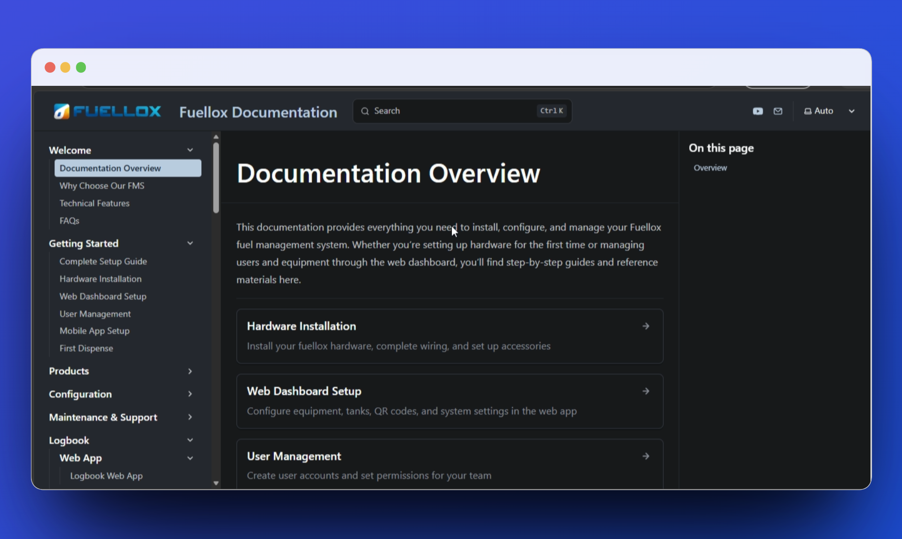 Fuellox documentation screenshot