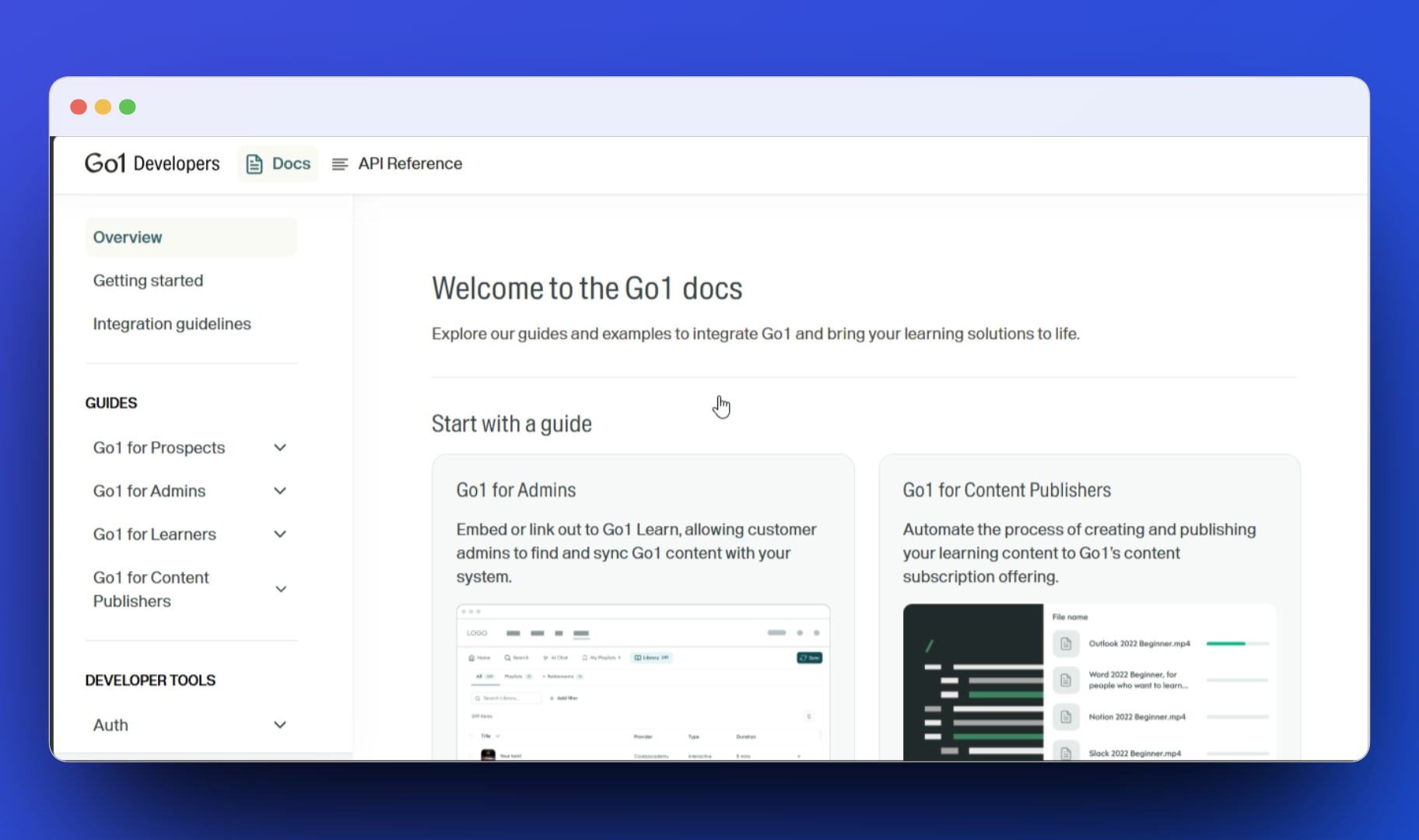 Go 1 documentation screenshot